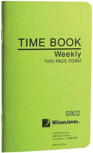 Wilson Jones WS802A Foreman’s Time Books
