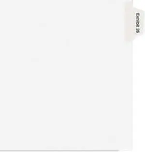 Avery 82158 Legal Exhibit Numeric Index Divider