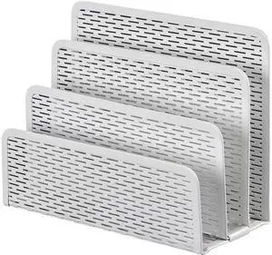 Artistic ART20003WH Urban Collection Punched Metal Letter Sorter, 3 Sections, DL to A6 Size Files, White