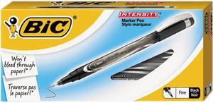 BIC®
Intensity Permanent Pen, 0.5 mm, Fine, Black, Dozen