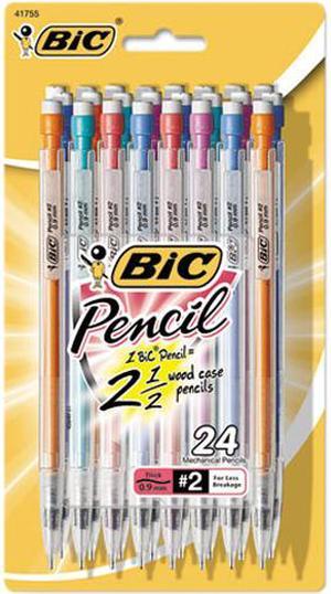BIC MPLWP241 Mechanical Pencils with Colorful Barrels, 0.9 mm, Assorted, 24/Pk, 1 Pack