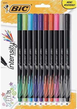 BIC FPINFAP10-AST Intensity Stick Porous Point Marker Pen, 0.4mm, Assorted Ink/Barrel, 10/Pack BIC FPINFAP10-AST Intensity Stick Porous Point Marker Pen, 0.4mm, Assorted Ink/Barrel, 10/Pack