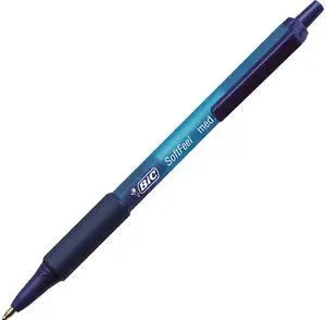 BIC SCSM361-BE Soft Feel Retractable Ballpoint Pen, Medium 1mm, Blue Ink/Barrel, 36/Pack