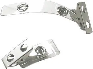 SICURIX BAU68010 Strap Clips, 0.38" x 2.75", Clear, 25/Pack