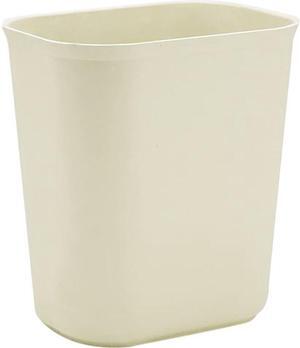 Rubbermaid Commercial RCP 2541 BEI Fire-Resistant Wastebasket, Rectangular, Fiberglass, 3.50 gal., Beige