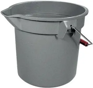 Rubbermaid Commercial 261400 14 Qt. Round Bucket, Gray