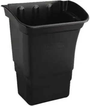 Rubbermaid Commercial RCP 3353-88 BLA Optional Utility Cart Refuse/Utility Bin, Rectangular, 8 gal., Black