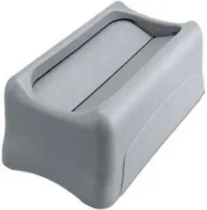 Rubbermaid Commercial RCP 2673-60 GRA Swing Lid for Slim Jim Waste Container, Gray