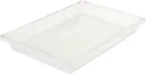 Rubbermaid Commercial RCP 3306 CLE Food/Tote Boxes, 5 gal., 3.50" x 26.00" x 18.00", Clear