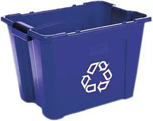 Rubbermaid Commercial 571473 BLUE Stacking Recycle Bin