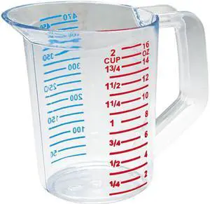 Rubbermaid Commercial RCP 3215 CLE Bouncer Measuring Cup 0.50 Qt. Clear