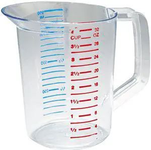 Rubbermaid Commercial RCP 3216 CLE Bouncer Measuring Cup 1 Qt. Clear