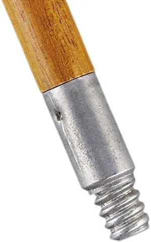 Rubbermaid Commercial RCP 6364 Lacquered-Wood Threaded-Tip Broom/Sweep Handle, 60", Natural