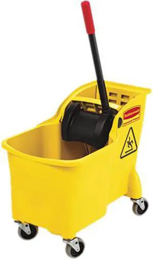 Rubbermaid Commercial RCP 7380 YEL Mop Bucket Combination - 7.75 gal - 32.3" x 22.6" x 13.3" - Yellow