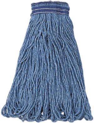Rubbermaid Commercial RCP E238 24 oz. All Pro Blend Wet Mop, Universal Headband, Blue
