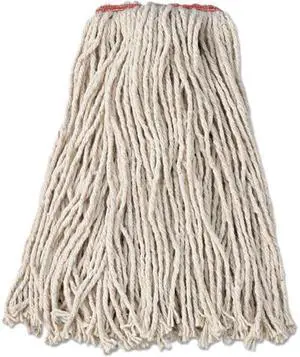 Rubbermaid Commercial RCP F116-12 16 oz. Dura Pro Cotton Wet Mop, 1" Headband, White
