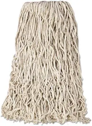 Rubbermaid Commercial RCP F118-12 24 oz. Dura Pro Cotton Wet Mop, 1" Headband, White
