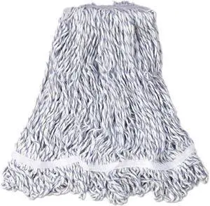 Rubbermaid Commercial RCP A412 20 oz. Web Foot Finish Wet Mop, 1" Headband, White