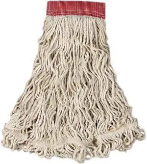 Rubbermaid Commercial RCP C153 WHI 24 oz. Swinger Loop Blend Wet Mop, 5" Headband, White Rubbermaid Commercial RCP C153 WHI 24 oz. Swinger Loop Blend Wet Mop, 5" Headband, White