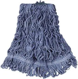 Rubbermaid Commercial RCP D212 BLU Super Stitch Blend Mop Heads, Cotton/Synthetic, Blue, Medium