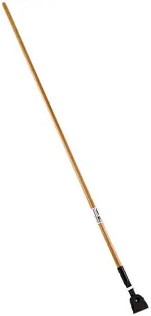 Rubbermaid Commercial RCP M116 60" Snap On Wood Dust Mop Handle, Natural