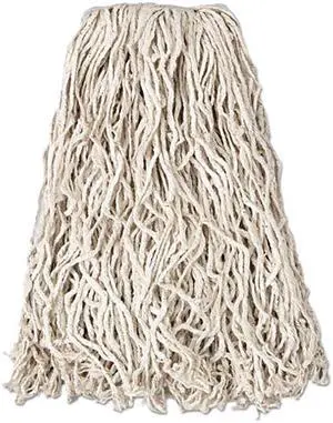 Rubbermaid Commercial RCP V117 20 oz. Value Pro Cotton Wet Mop, 1" Headband, White