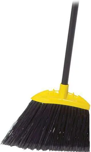 Rubbermaid Commercial FG638906B Jumbo Smooth Sweep Angle Broom - Polypropylene Bristle - 1" Handle Diameter - Black Metal Handle
