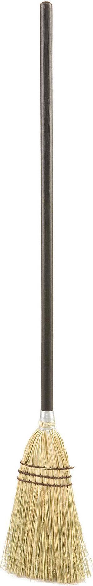 Rubbermaid Commercial 6373BROCT Wood Handle Lobby Corn Broom - Corn Fiber Bristle - 12" Brush Face - Wood Handle - 12 / Carton