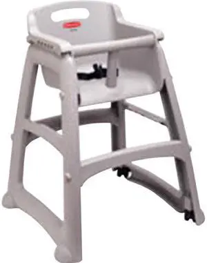 Rubbermaid Commercial 780608PLAT Sturdy Chair Youth High Chair - Platinum - 23.5" Width x 23.5" Depth x 29.8" Height - 1 Carton