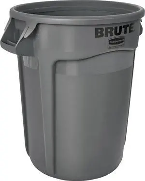 Rubbermaid Commercial 263200GYCT Brute Vented Container - 32 gal Capacity - Round - Gray