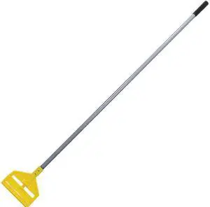Rubbermaid Commercial H14600GY Invader Wet Mop Fiberglass Handle - 60" Length - Gray, Yellow - Fiberglass, Plastic - 1 Each
