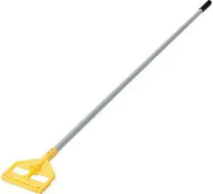 Rubbermaid Commercial H13600CT Invader Wet Mop Handle - Gray, Yellow - Aluminum, Vinyl - 12 / Carton