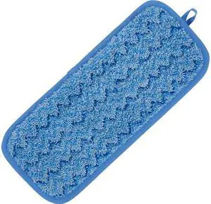 Rubbermaid Commercial Q820BLU Hygen 11" Microfiber Wet Mop - 11" MicroFiber Head - Hook & Loop Backing, Durable - 1 Each - Blue