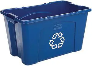 Rubbermaid Commercial 571873BECT 18-gallon Recycling Box - 18 gal Capacity - Rectangular - Linear Low-Density Polyethylene (LLDPE)