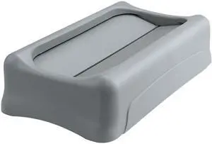 Rubbermaid Commercial 267360GYCT Slim Jim Container Swing Lid - Plastic - 4 / Carton - Gray