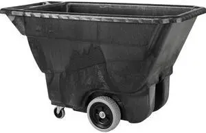 Rubbermaid Commercial 9T1300BK Utility Duty Tilt Truck - 450 lbs. Capacity - Structofoam - 26" Width x 53" Depth x 33" Height