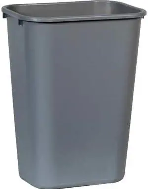 Rubbermaid Commercial 295700GYCT Deskside Wastebasket - 10.25 gal Capacity - Rectangular - 20" Height x 11" Width x 15.3" Depth Rubbermaid Commercial 295700GYCT Deskside Wastebasket - 10.25 gal Capacity - Rectangular - 20" Height x 11" Width x 15.3" Depth
