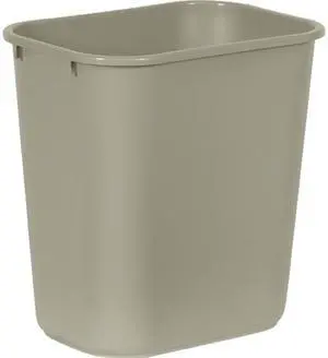 Rubbermaid Commercial 295600BGCT Deskside Wastebasket - 7 gal Capacity - Rectangular - 15" Height x 10.3" Width x 14.3" Depth