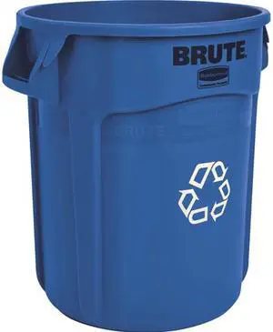 Rubbermaid Commercial 262073BLU Brute Recycling Container, Round, 20 gal, Blue
