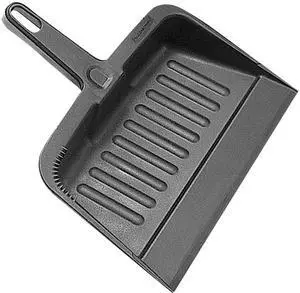 Rubbermaid Commercial 2005CHACT Heavy-Duty Dust Pan - 8.20" Wide - Plastic - Charcoal - 12 / Carton