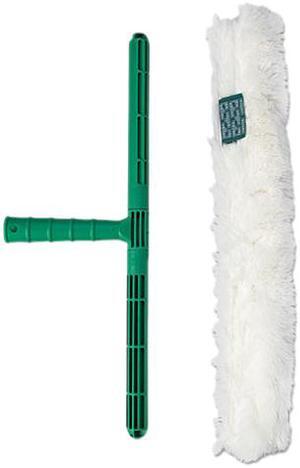 Unger UNG WC450 18" Original Strip Washer with Green Nylon Handle, White Cloth Sleeve