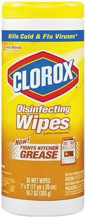 Clorox
Disinfecting Wipes, 7 x 8, Citrus Blend, 35/Canister, 12/Carton