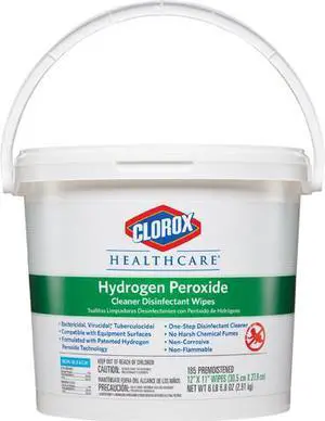 Clorox 30826CT Healthcare Hydrogen Peroxide Disinfecting Wipes Clorox 30826CT Healthcare Hydrogen Peroxide Disinfecting Wipes