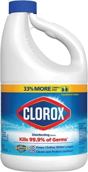Clorox CLO32263 Regular Bleach with CloroMax Technology, 81 oz Bottle, 6/Carton
