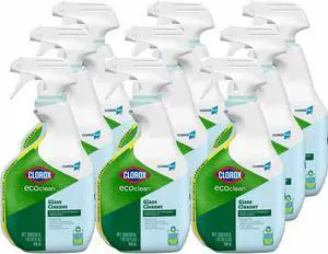 Clorox EcoClean Glass Cleaner Spray - 32 fl oz (1 quart) - 9 / Carton  60277CT
