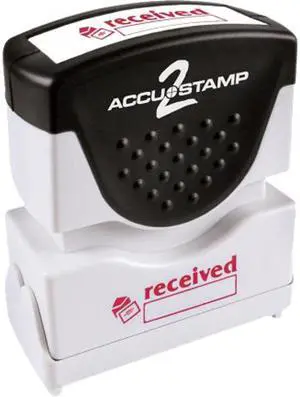 Accustamp2 035570 1 5/8 x 1/2 Red Received Accustamp2 Shutter Stamp with Microban
