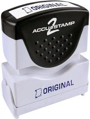 Accustamp2 035572 1 5/8 x 1/2 Blue Original Accustamp2 Shutter Stamp with Microban
