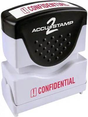 Accustamp2 035574 1 5/8 x 1/2 Red Confidential Accustamp2 Shutter Stamp with Microban
