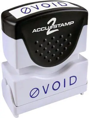 Accustamp2 035584 1 5/8 x 1/2 Blue Void Accustamp2 Shutter Stamp with Microban