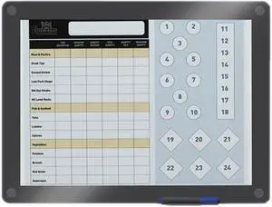 Iceberg 31131 - Clarity Custom Print Glass Dry Erase Board, 24 1/2 x 18-1/2, Gray Frame